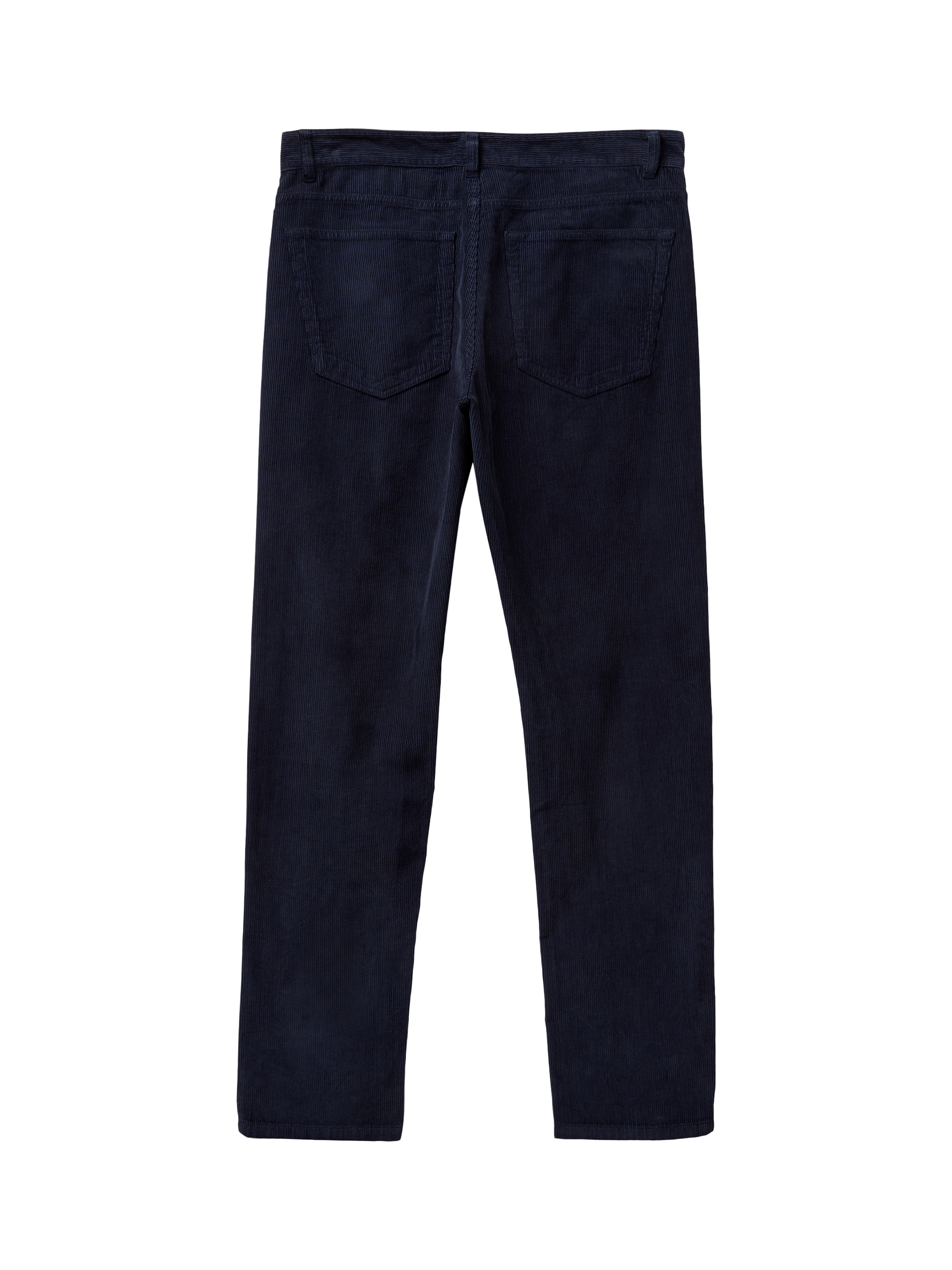 Product image 2 of 3, which shows Benetton Straight Corduroy Trousers, Blue, 30S