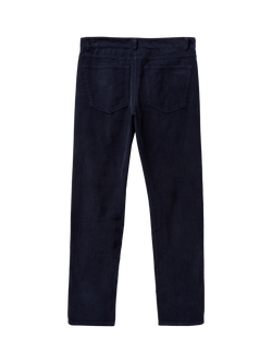 Benetton Straight Corduroy Trousers, Brown - view 2, Blue