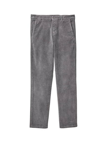 Benetton Straight Cotton Blend Chinos, Grey, Grey