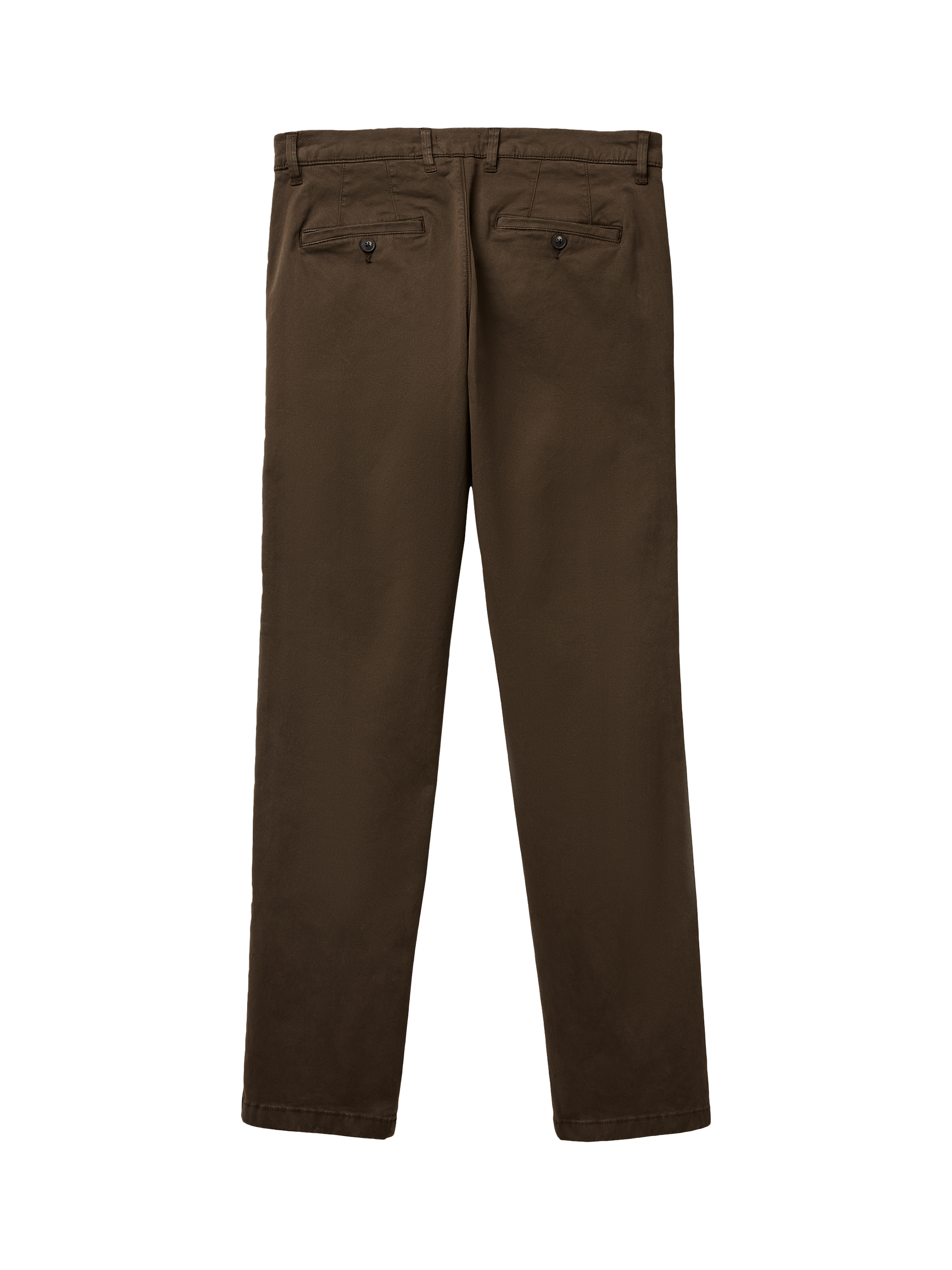 Product image 2 of 2, which shows Benetton Straight Cotton Blend Chinos, Brown, XXS