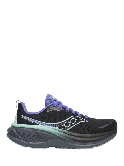 Saucony Women's Hurricane 25 Running Shoes, Black/Purple, Black/Purple