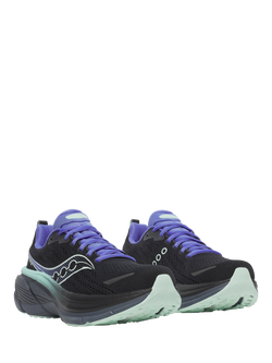 Saucony Women's Hurricane 25 Running Shoes, Black/Purple - view 2, Black/Purple