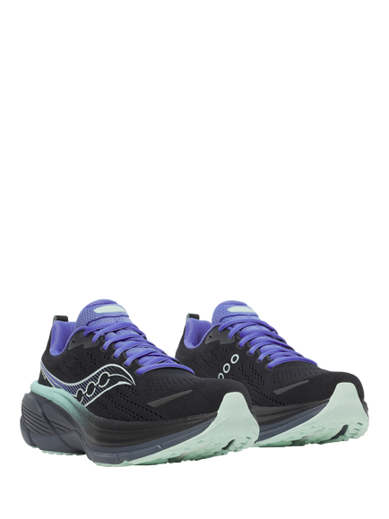 Saucony Women's Hurricane 25 Running Shoes, Black/Purple - view 2, Black/Purple