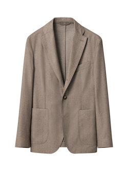 Eton Wool Flannel Soft Jacket, Beige, Beige