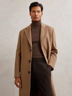 Reiss Empire Wool Blend Overcoat - view 2, Camel