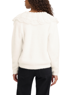 ICHI Datia Oversized Collar Cardigan, Cloud Dancer - view 2, Cloud Dancer