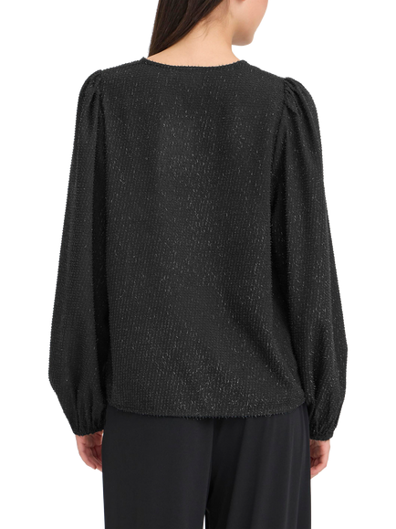 ICHI Kavira Sparkle Top, Black - view 2, Black