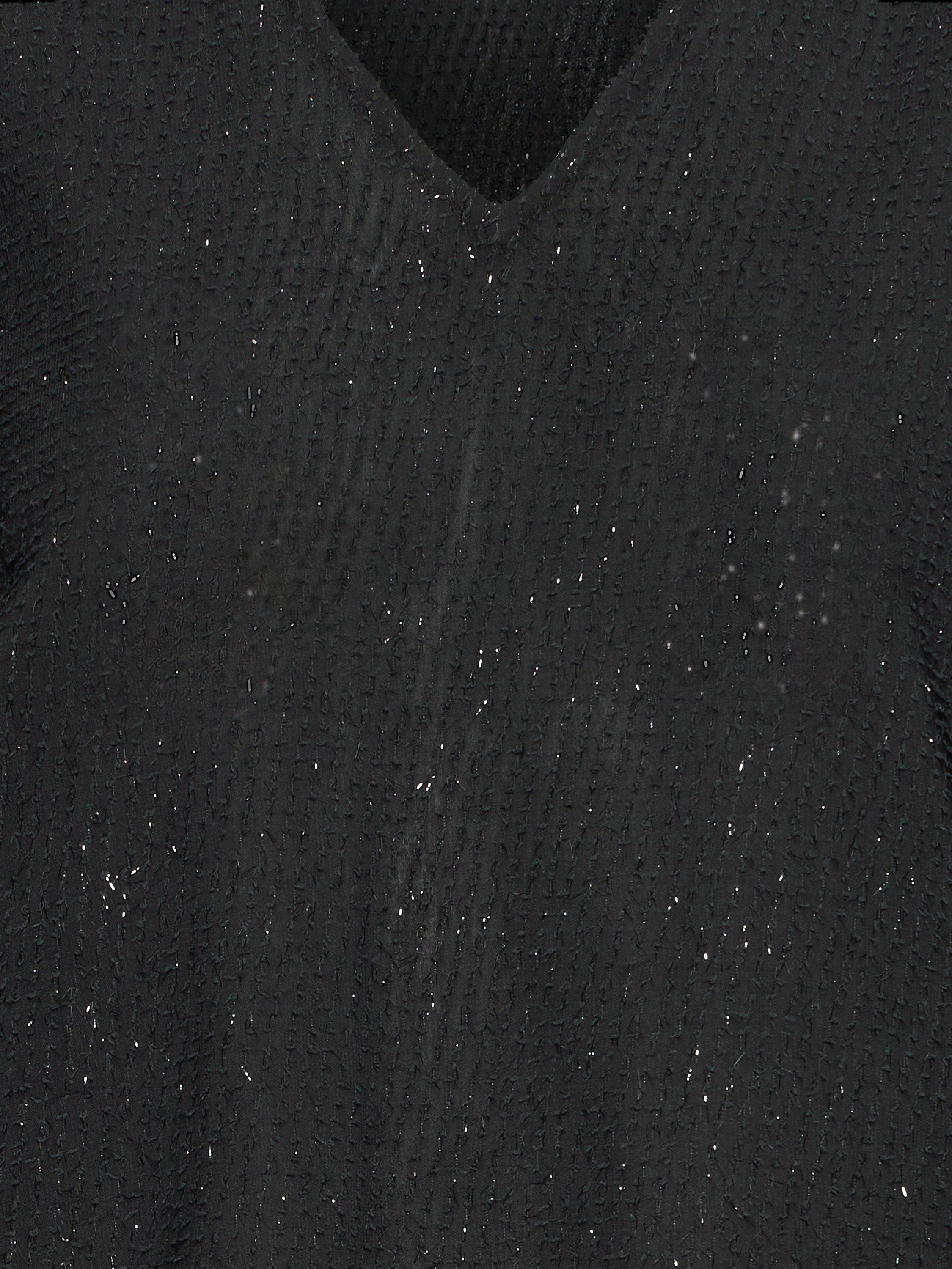 Product image 7 of 7, which shows ICHI Kavira Sparkle Top, Black, 8