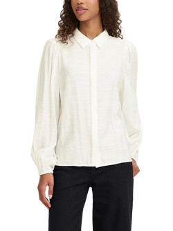 ICHI Rhinestone Detail Blouse, Cloud Dancer