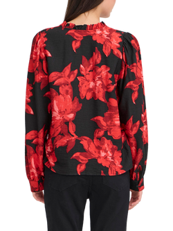 ICHI Lysine Floral Top, Red - view 2, Red