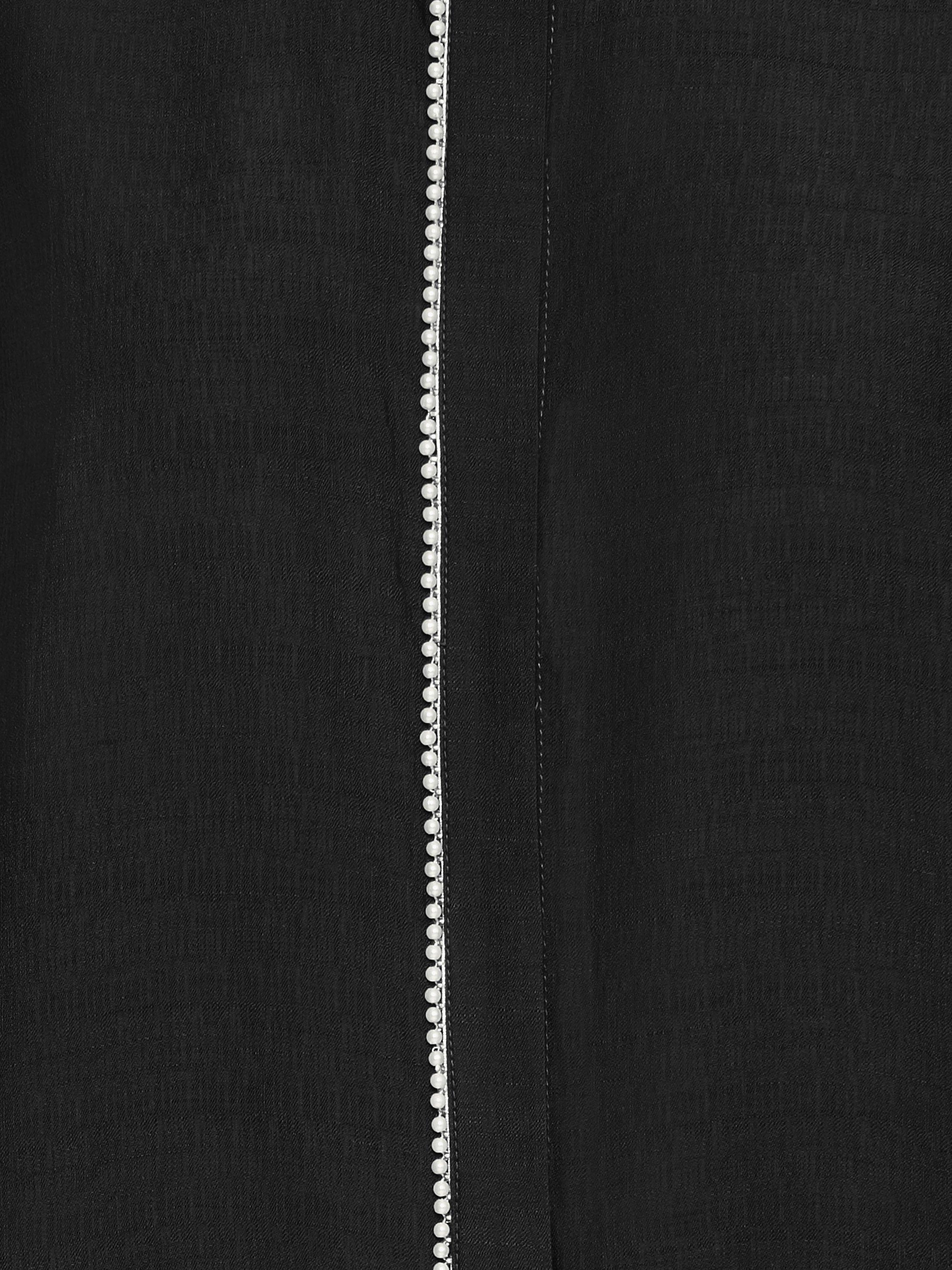 Product image 7 of 7, which shows ICHI Rhinestone Detail Blouse, Black, 8