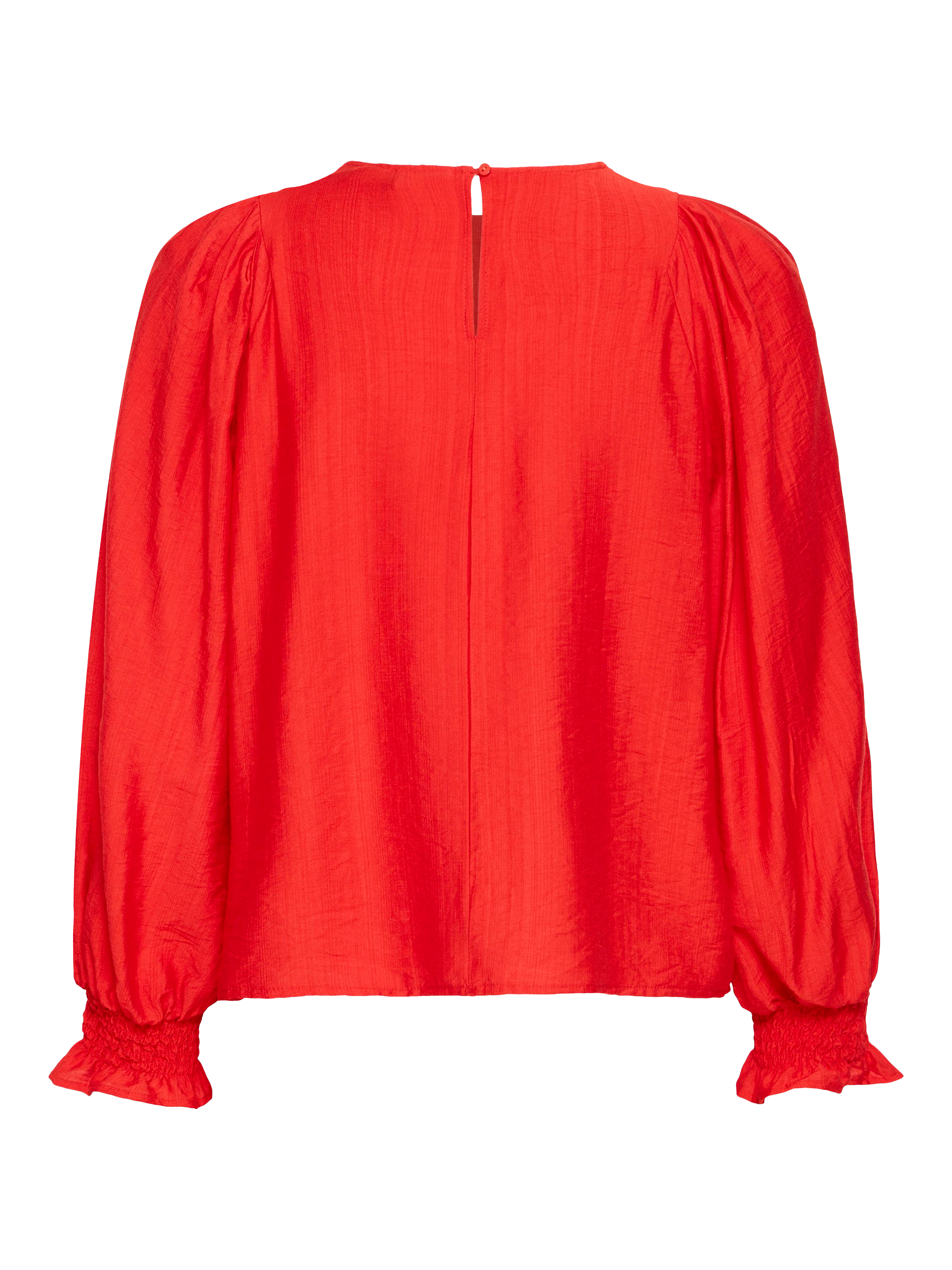Product image 6 of 7, which shows ICHI Wilma Crew Neck Blouse , Racing Red, 8