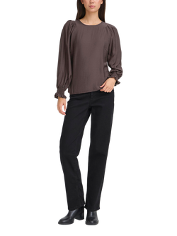 ICHI Wilma Crew Neck Blouse, Shale