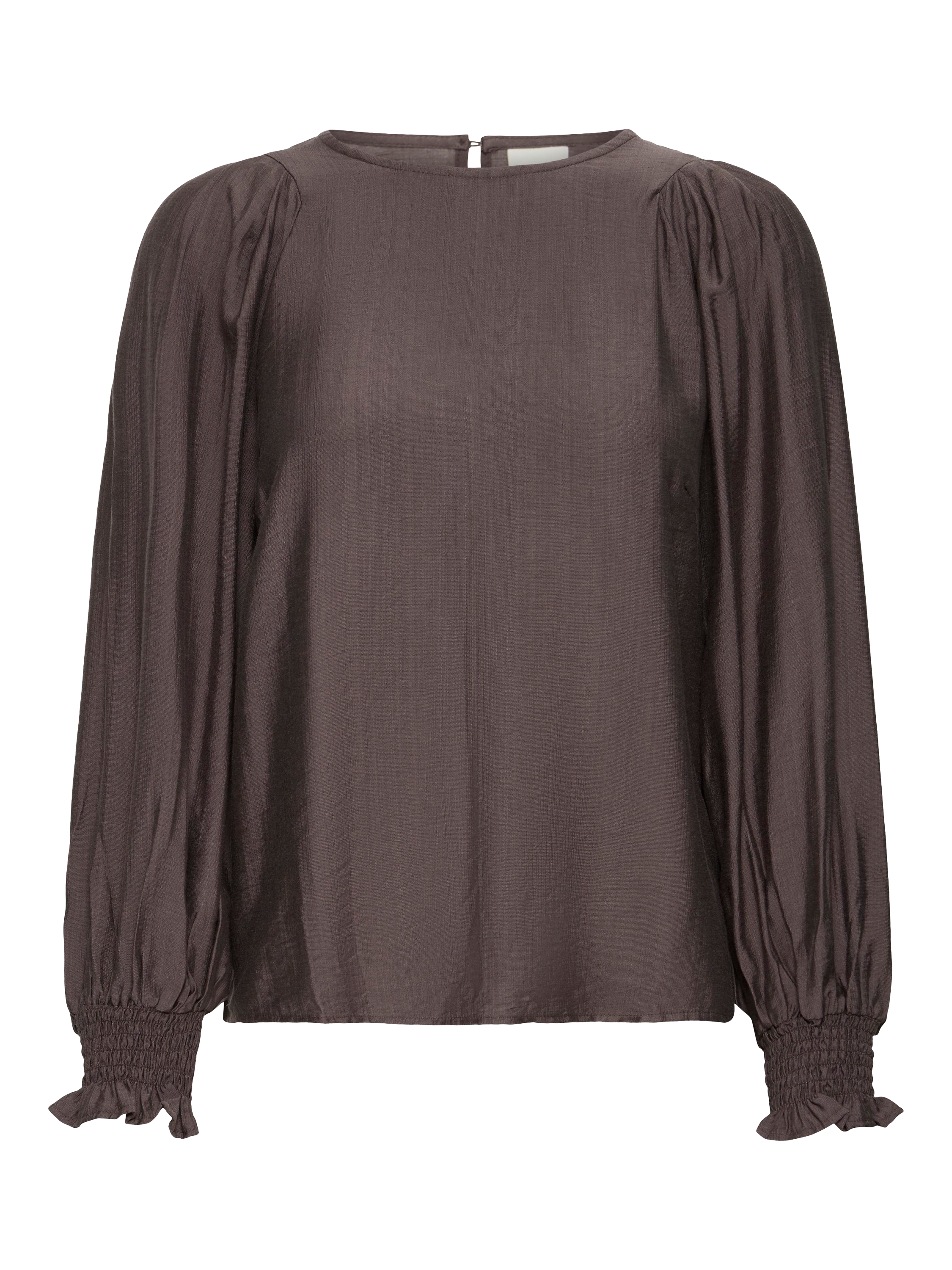Product image 5 of 7, which shows ICHI Wilma Crew Neck Blouse , Shale, 8