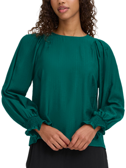 ICHI Wilma Crew Neck Blouse, Ponderosa Pine