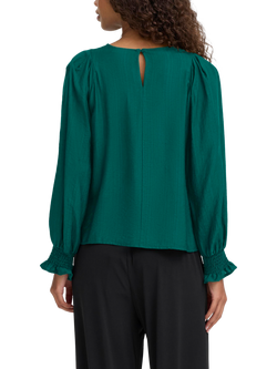 ICHI Wilma Crew Neck Blouse - view 2, Ponderosa Pine