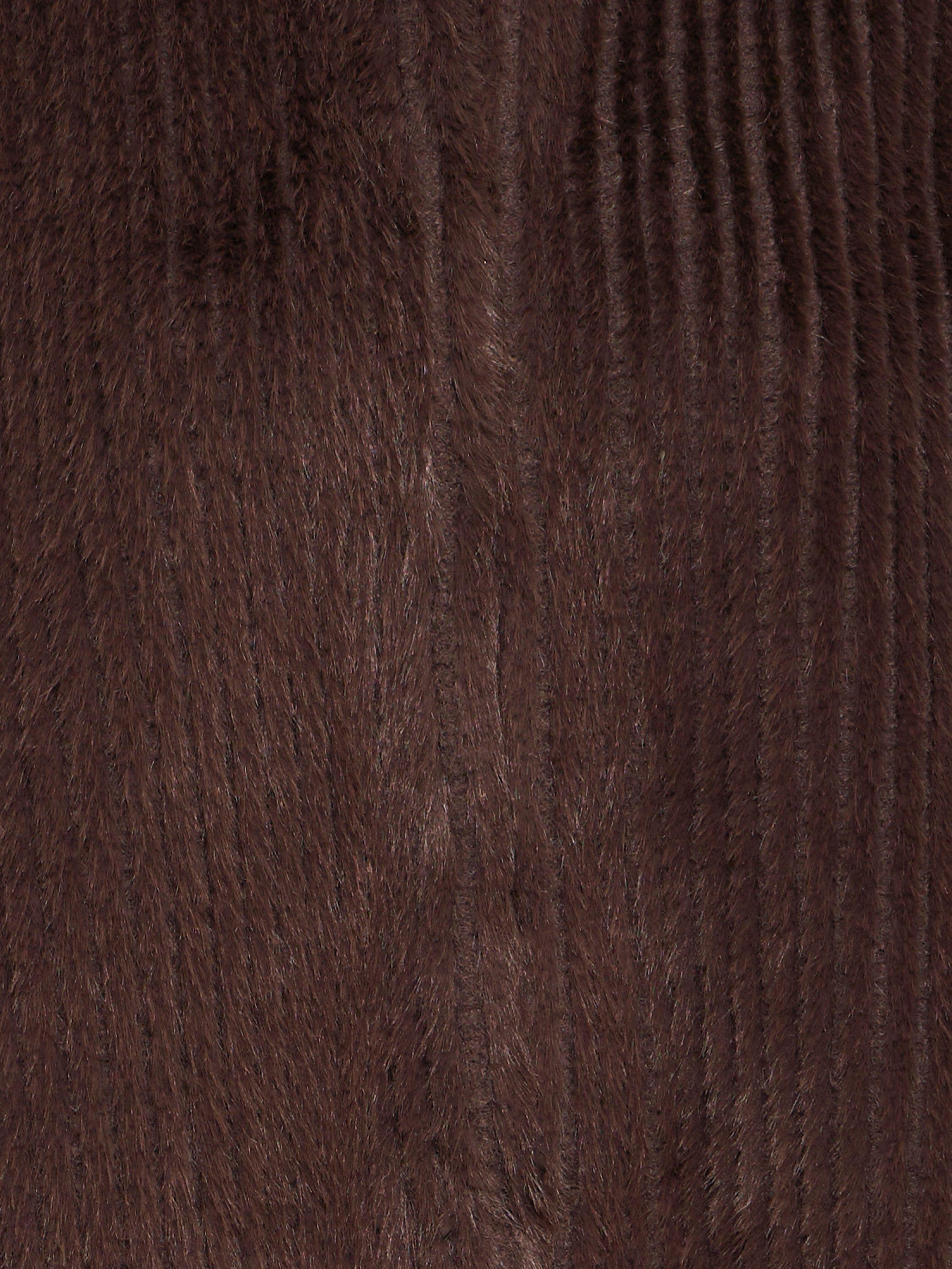 Product image 7 of 7, which shows ICHI Cikora Faux Fur Jacket, Shale, 8