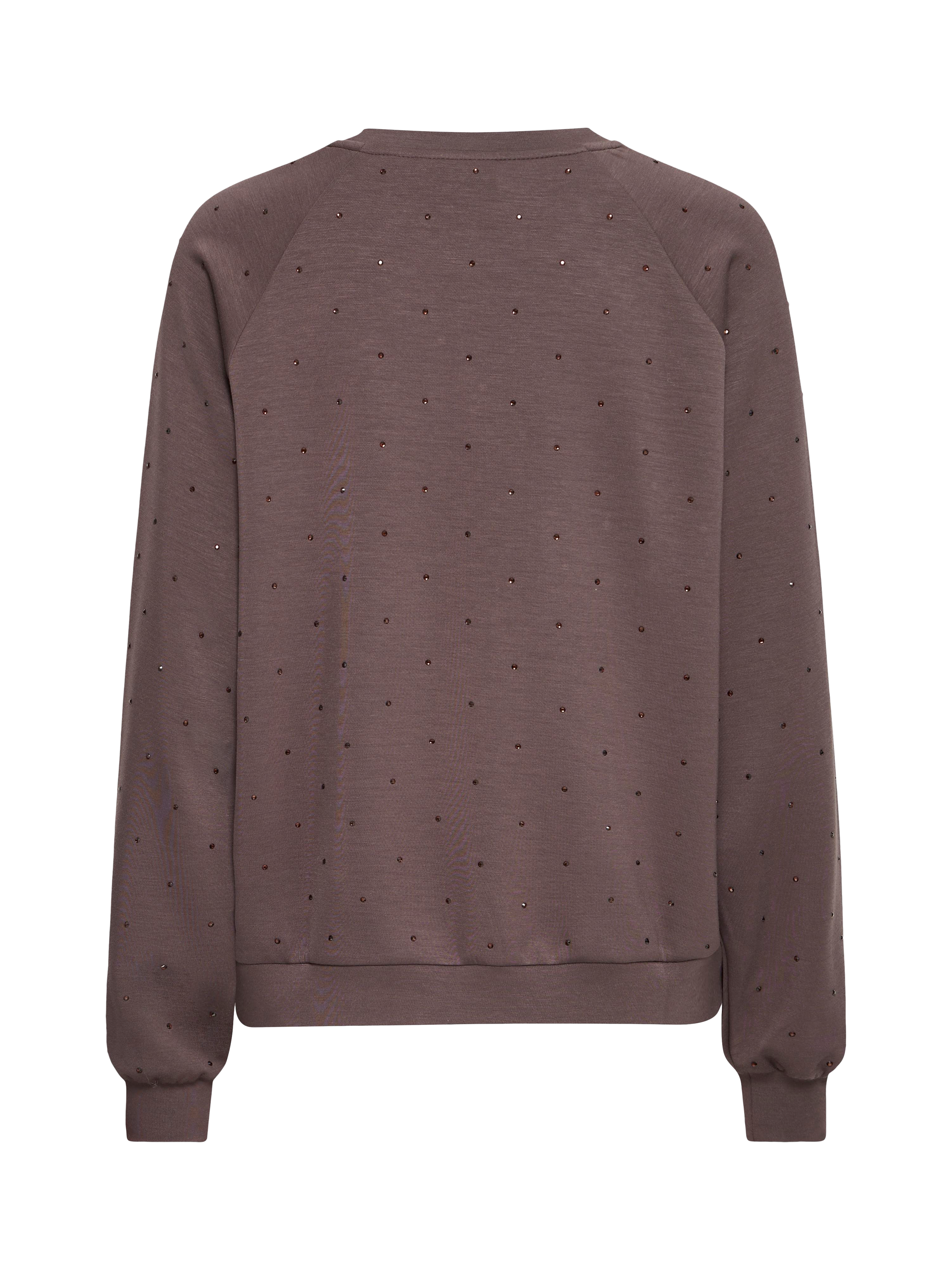 Product image 6 of 7, which shows ICHI Amias Embellished Sweatshirt, Shale, XS