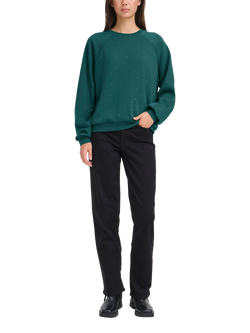 ICHI Amias Embellished Sweatshirt, Ponderosa Pine, Ponderosa Pine
