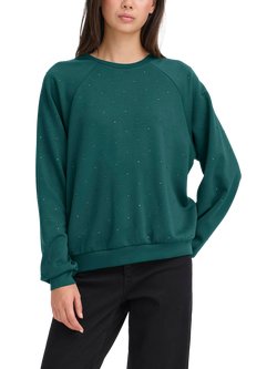 ICHI Amias Embellished Sweatshirt, Ponderosa Pine - view 2, Ponderosa Pine