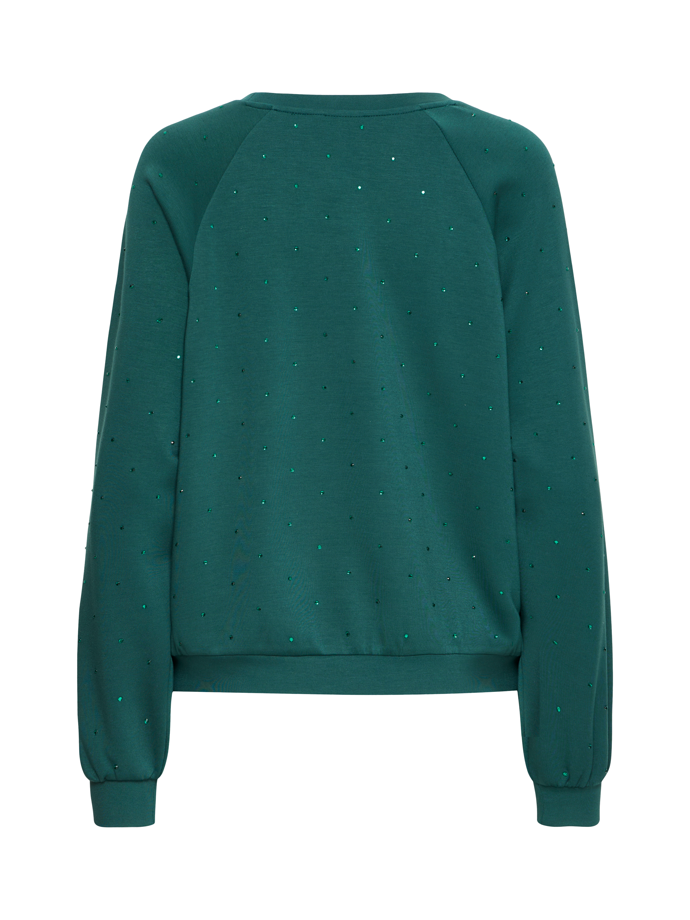 Product image 6 of 6, which shows ICHI Amias Embellished Sweatshirt, Ponderosa Pine, XS
