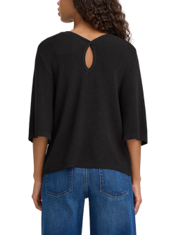 ICHI Cody Shimmer Knit Jumper - view 2, Black