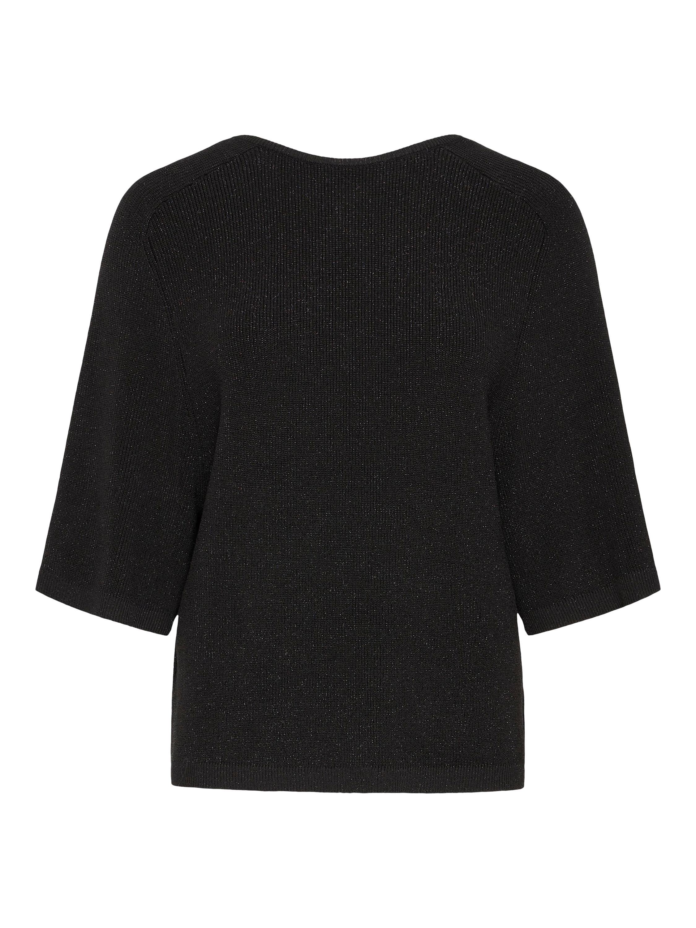 Product image 5 of 7, which shows ICHI Cody Shimmer Knit Jumper, Black, XS