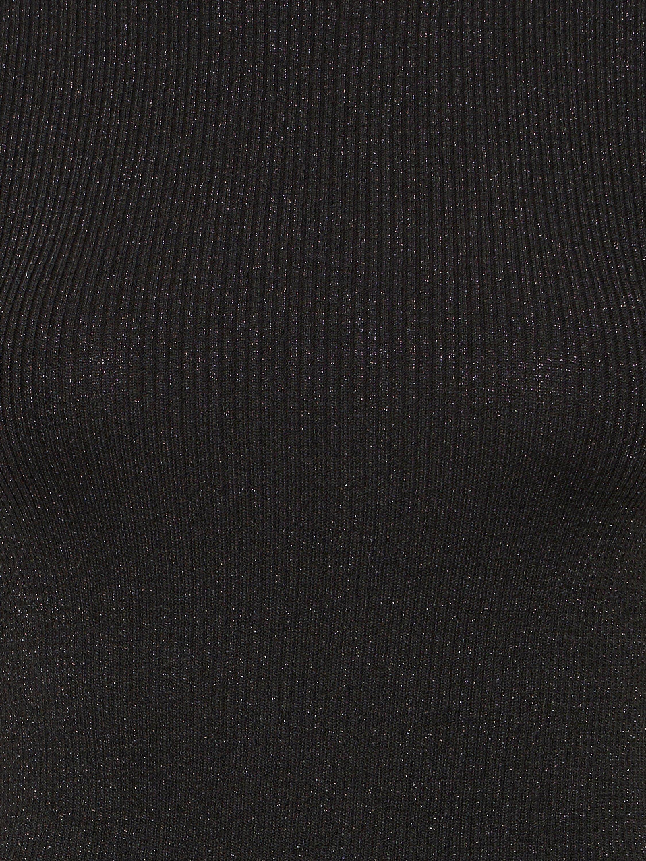 Product image 7 of 7, which shows ICHI Cody Shimmer Knit Top, Black, XS