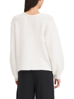 ICHI Dabria V-Neck Jumper, Cloud Dancer - view 2, Cloud Dancer