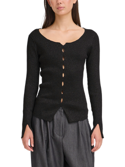 ICHI Dreas Shimmer Jumper, Black, Black