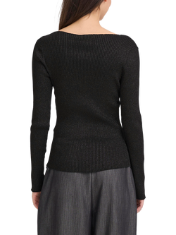 ICHI Dreas Shimmer Jumper, Black - view 2, Black