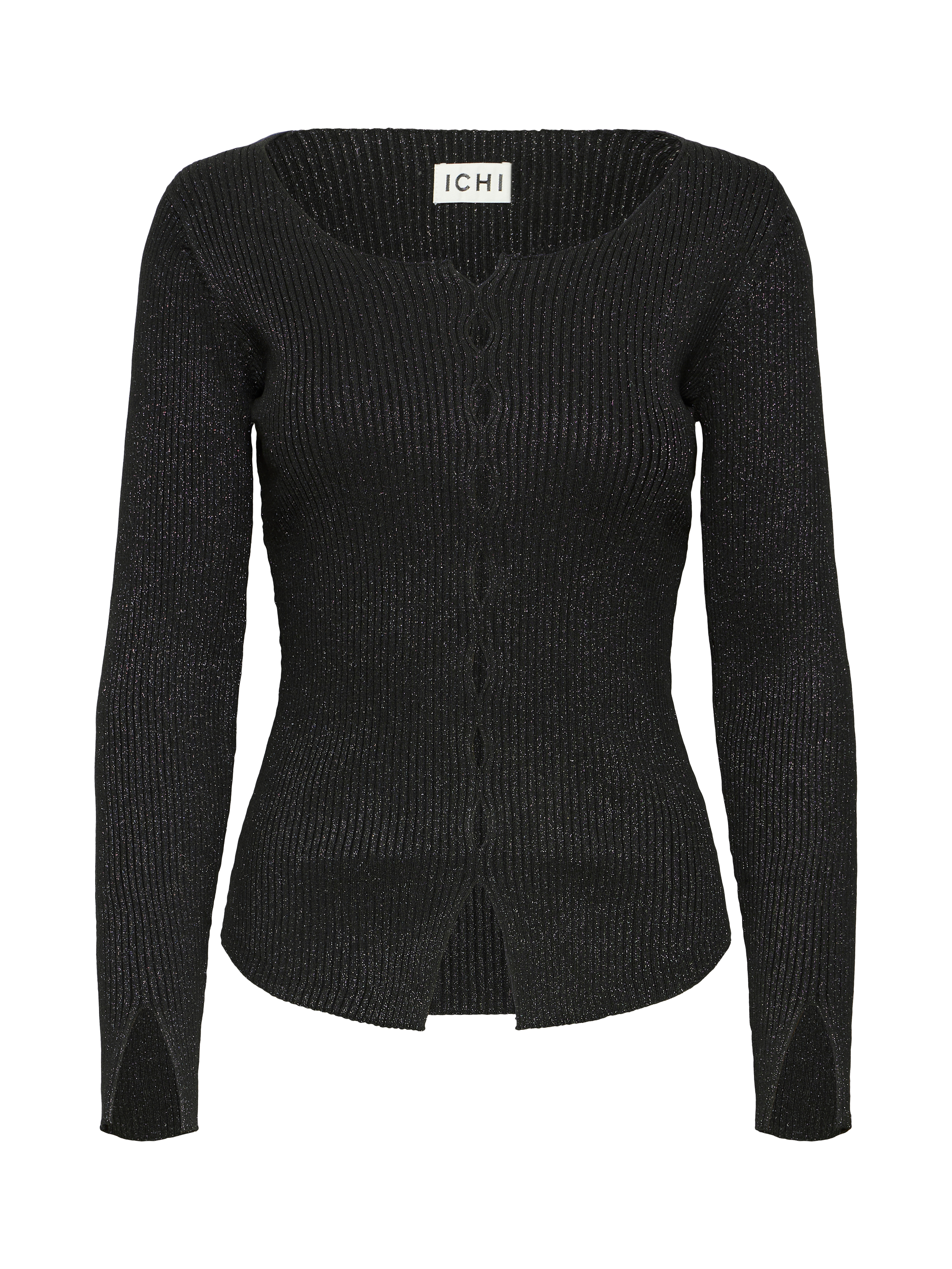 Product image 5 of 6, which shows ICHI Dreas Shimmer Jumper, Black, S