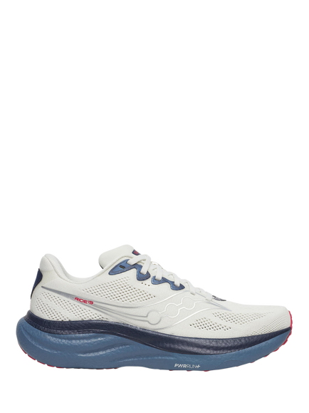 Saucony Men's Ride 19 Trainers, White/Navy, White/Navy