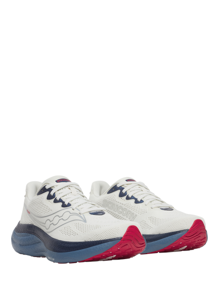 Saucony Men's Ride 19 Trainers, White/Navy - view 2, White/Navy