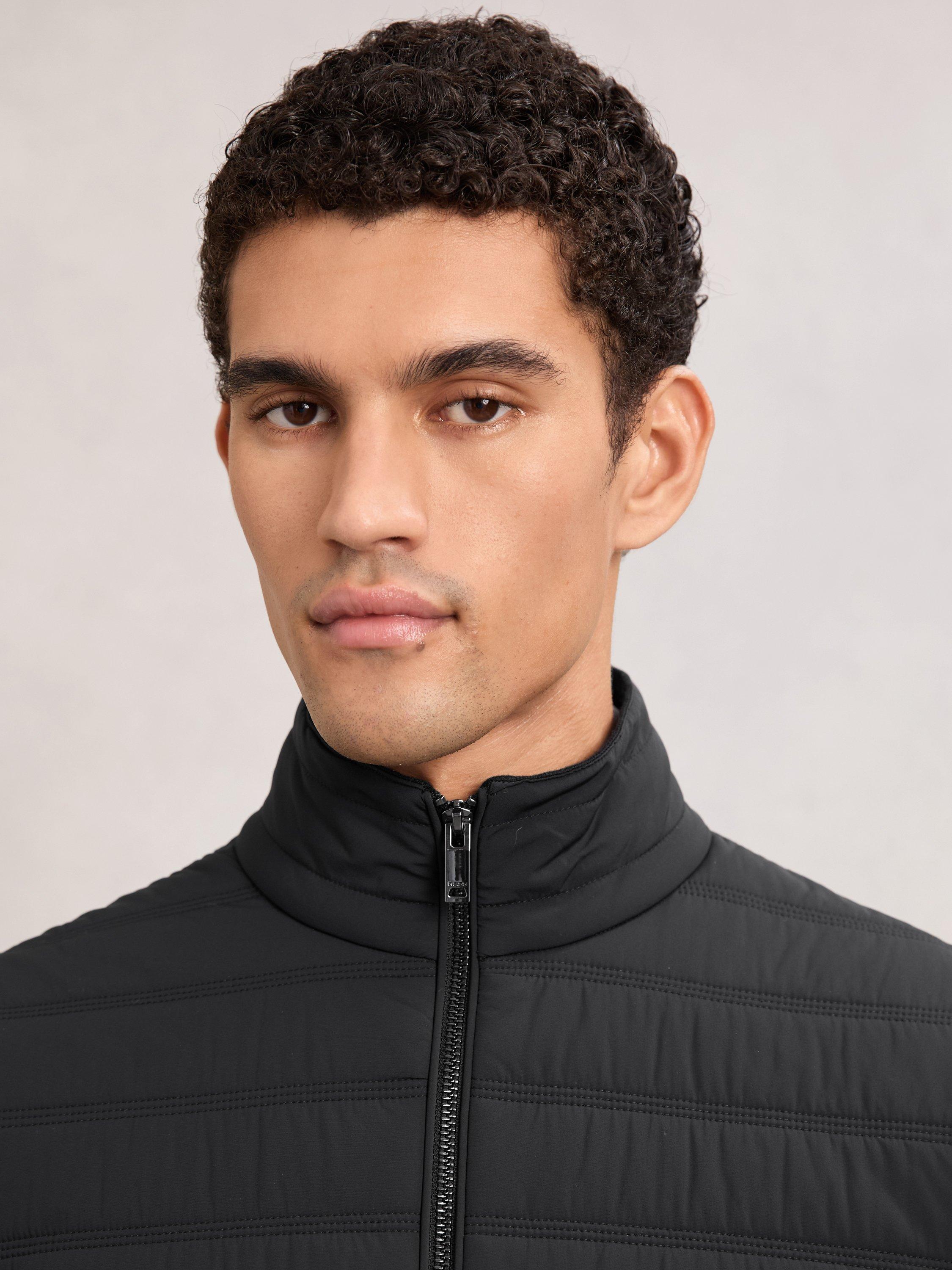 Product image 5 of 5, which shows Reiss Newford Puffer Gilet, Black, XS