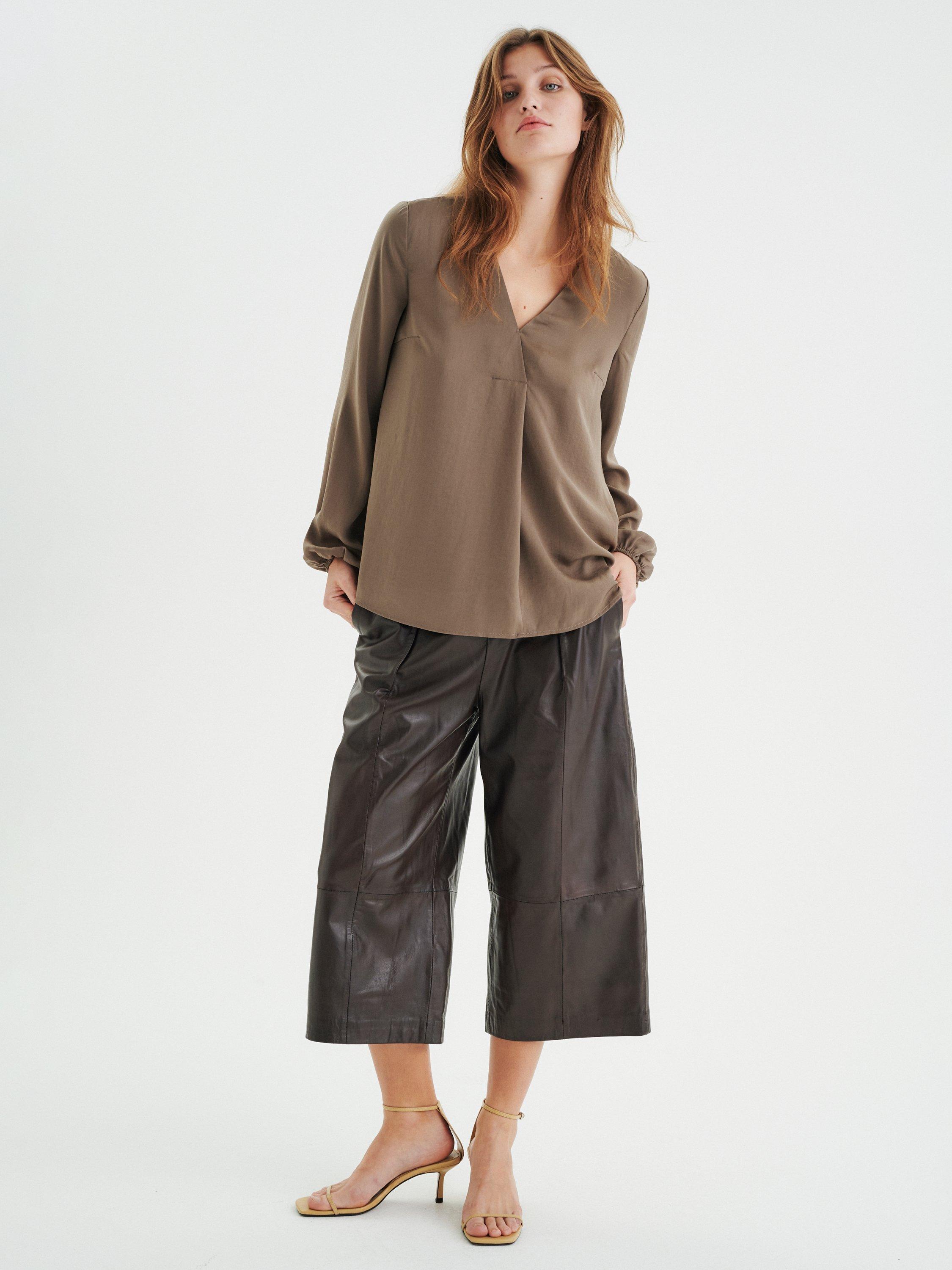 Product image 1 of 3, which shows InWear Rinda Blouse, Sandy Grey, 10