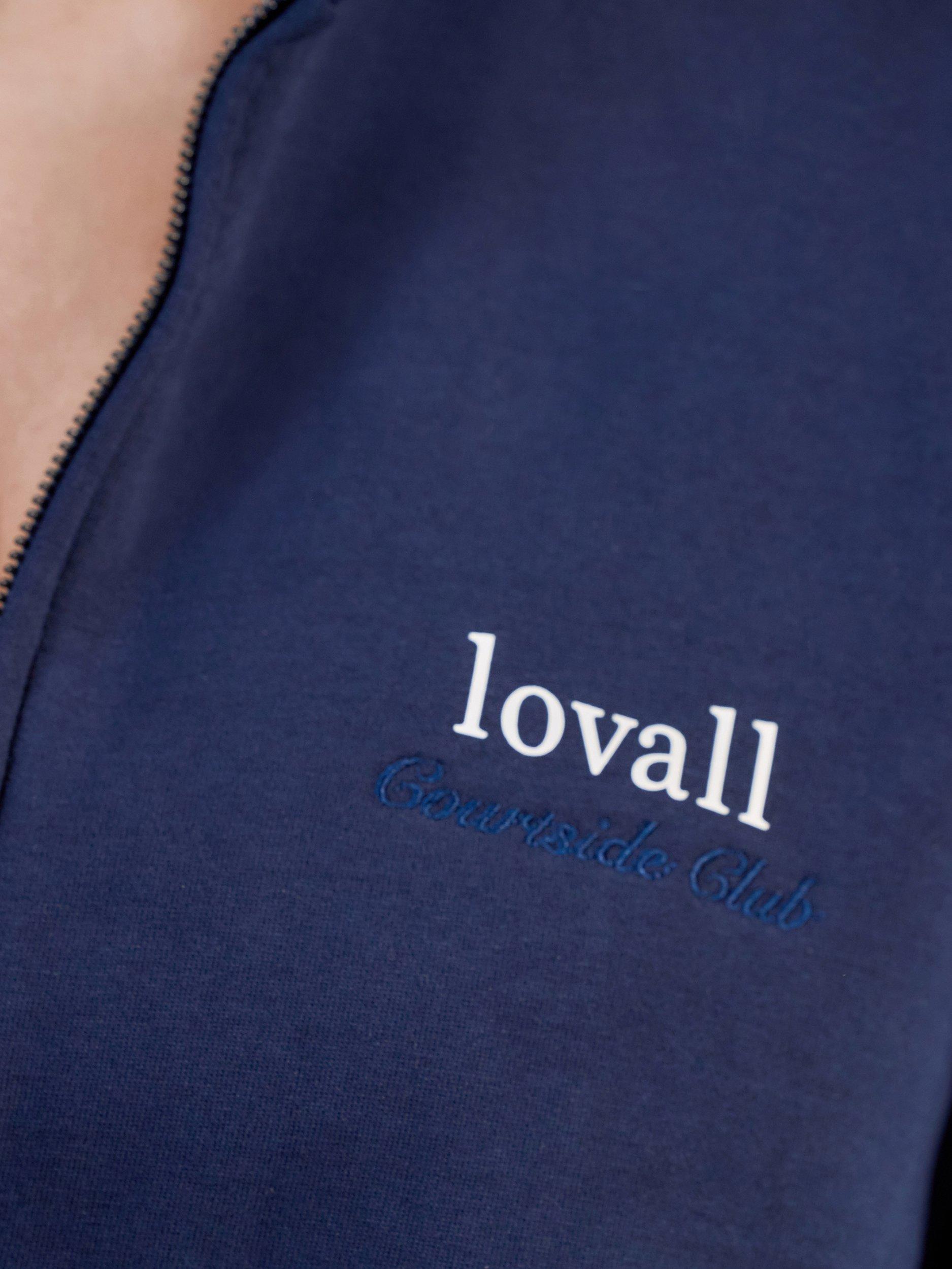 Product image 4 of 5, which shows Lovall ALL SZN Funnel Neck Zip Through Top, Navy, 6