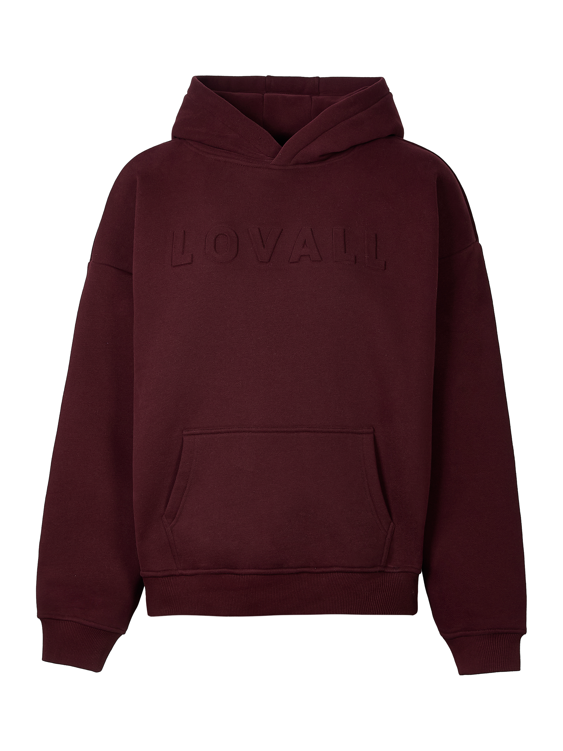 Product image 5 of 5, which shows Lovall Cotton Blend Oversized Hoodie, Burgundy, 6