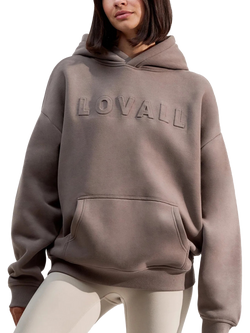 Lovall Cotton Blend Oversized Hoodie, Mocha