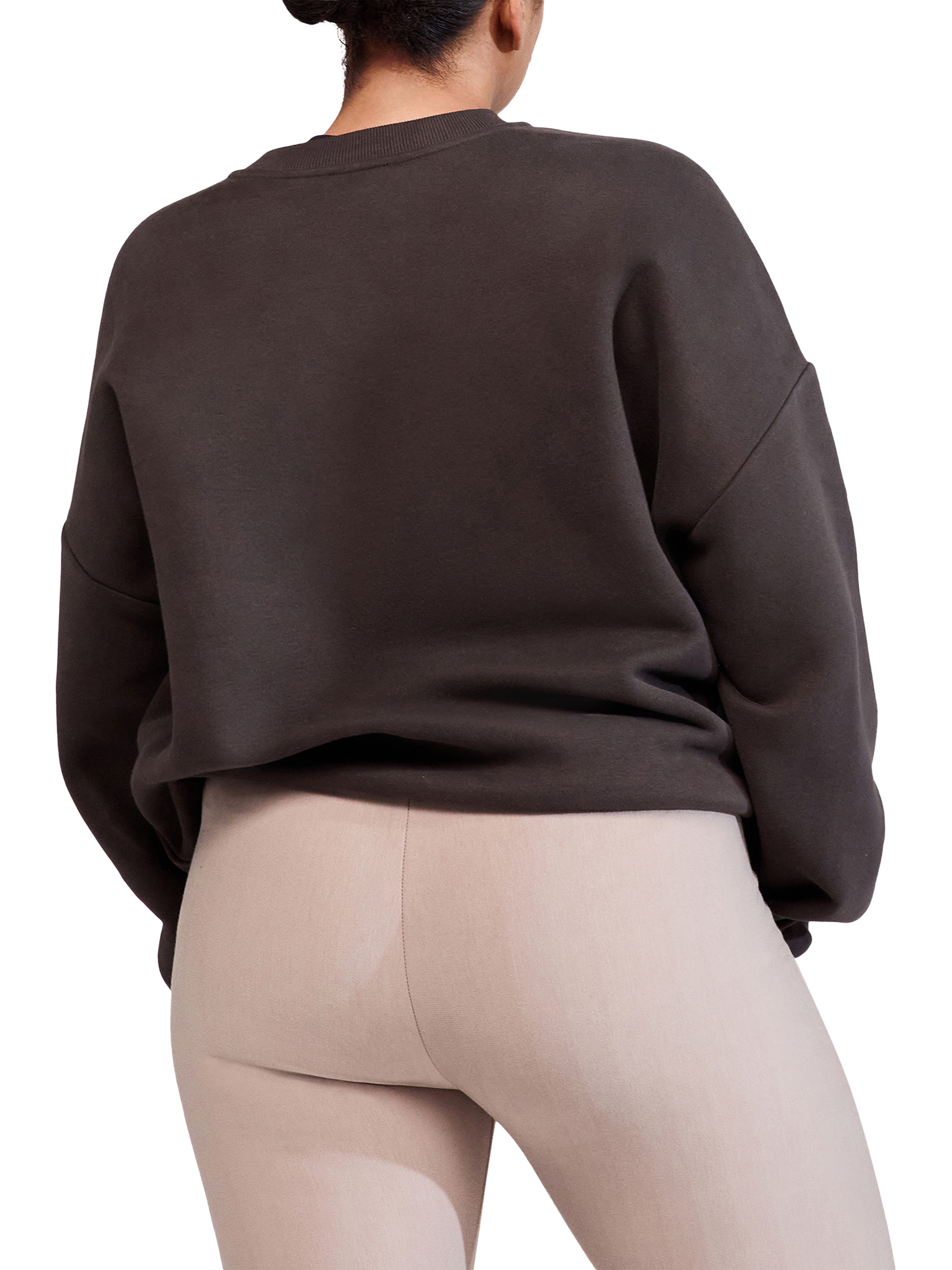 Product image 3 of 5, which shows Lovall Heavyweight Cotton Blend Graphic Sweatshirt, Black Coffee, 6