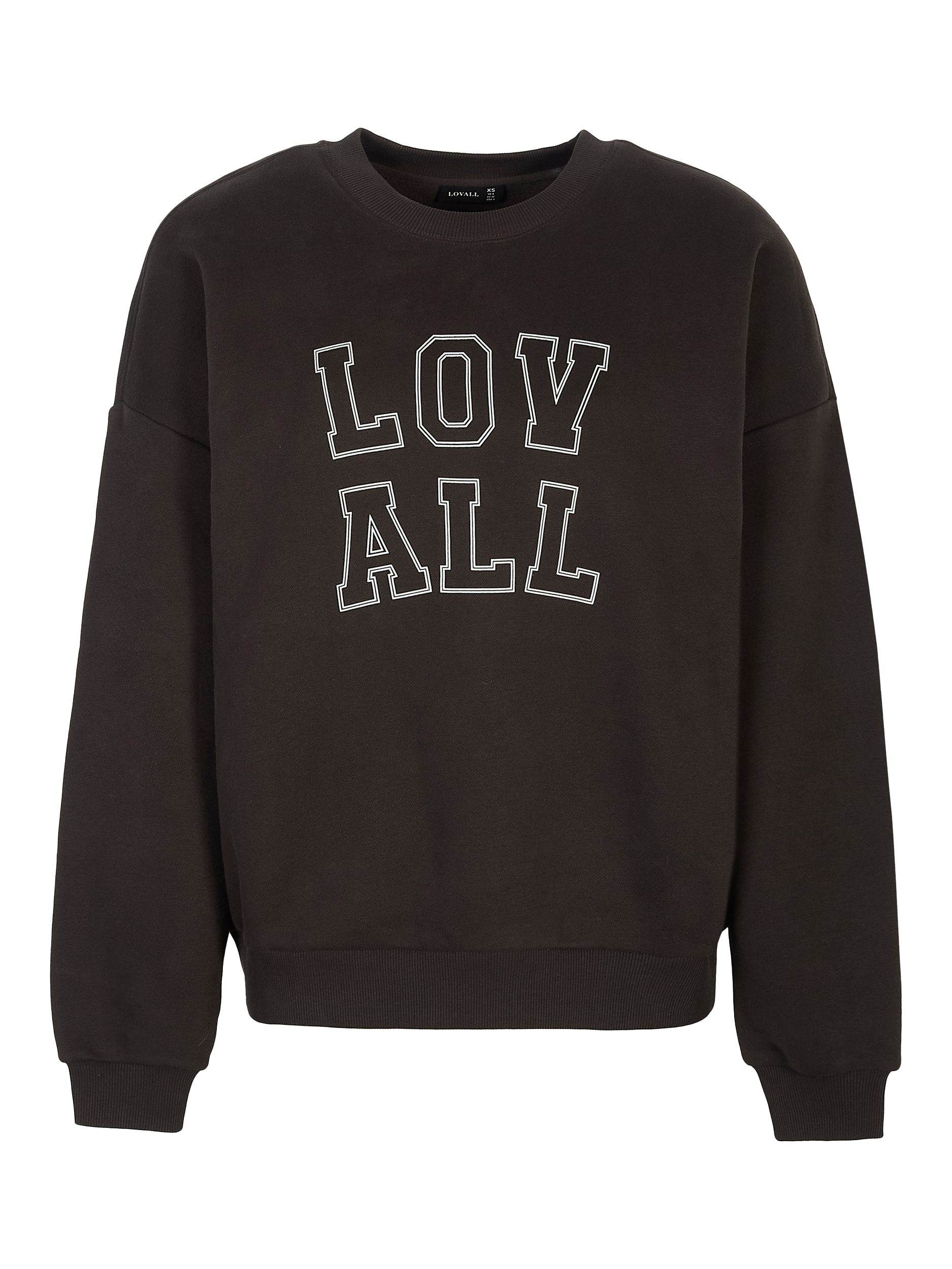 Product image 5 of 5, which shows Lovall Heavyweight Cotton Blend Graphic Sweatshirt, Black Coffee, 6