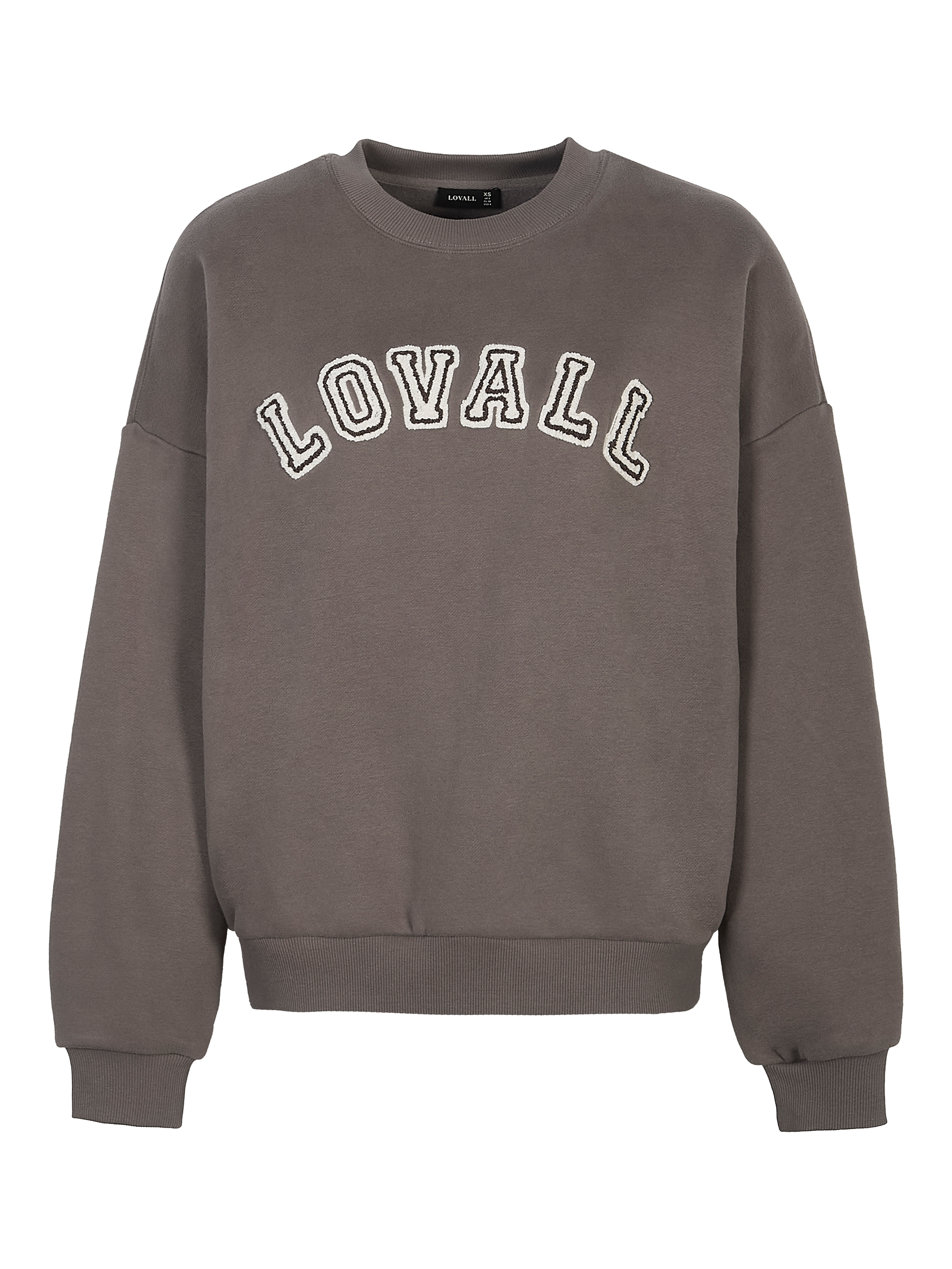 Product image 5 of 5, which shows Lovall Heavyweight Graphic Oversized Cotton Blend Sweatshirt, Mocha, 6