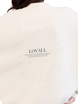 Lovall ALL SZN Cotton Blend Oversized Sweatshirt - view 2, Ecru
