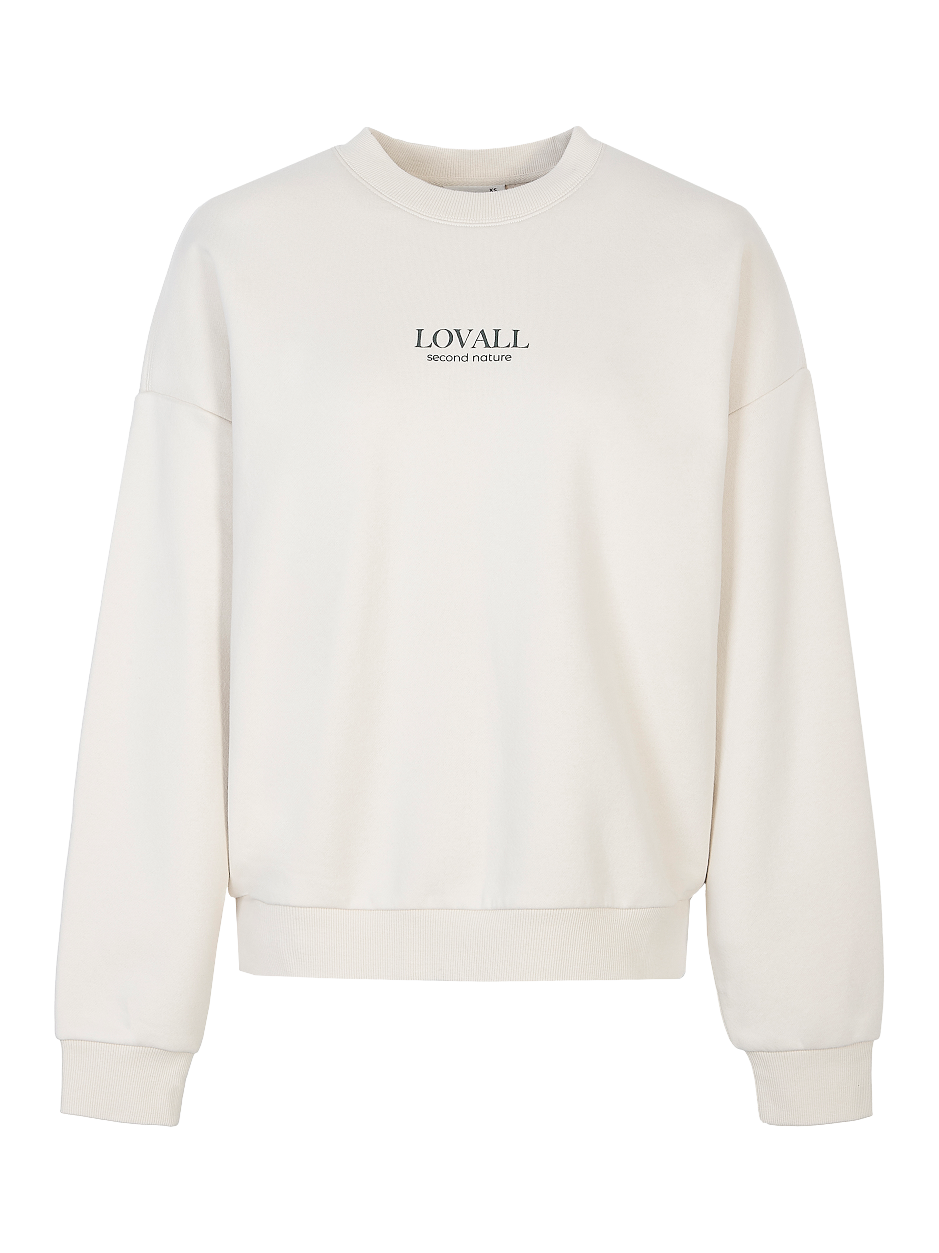 Product image 5 of 5, which shows Lovall ALL SZN Cotton Blend Oversized Sweatshirt, Ecru, 6