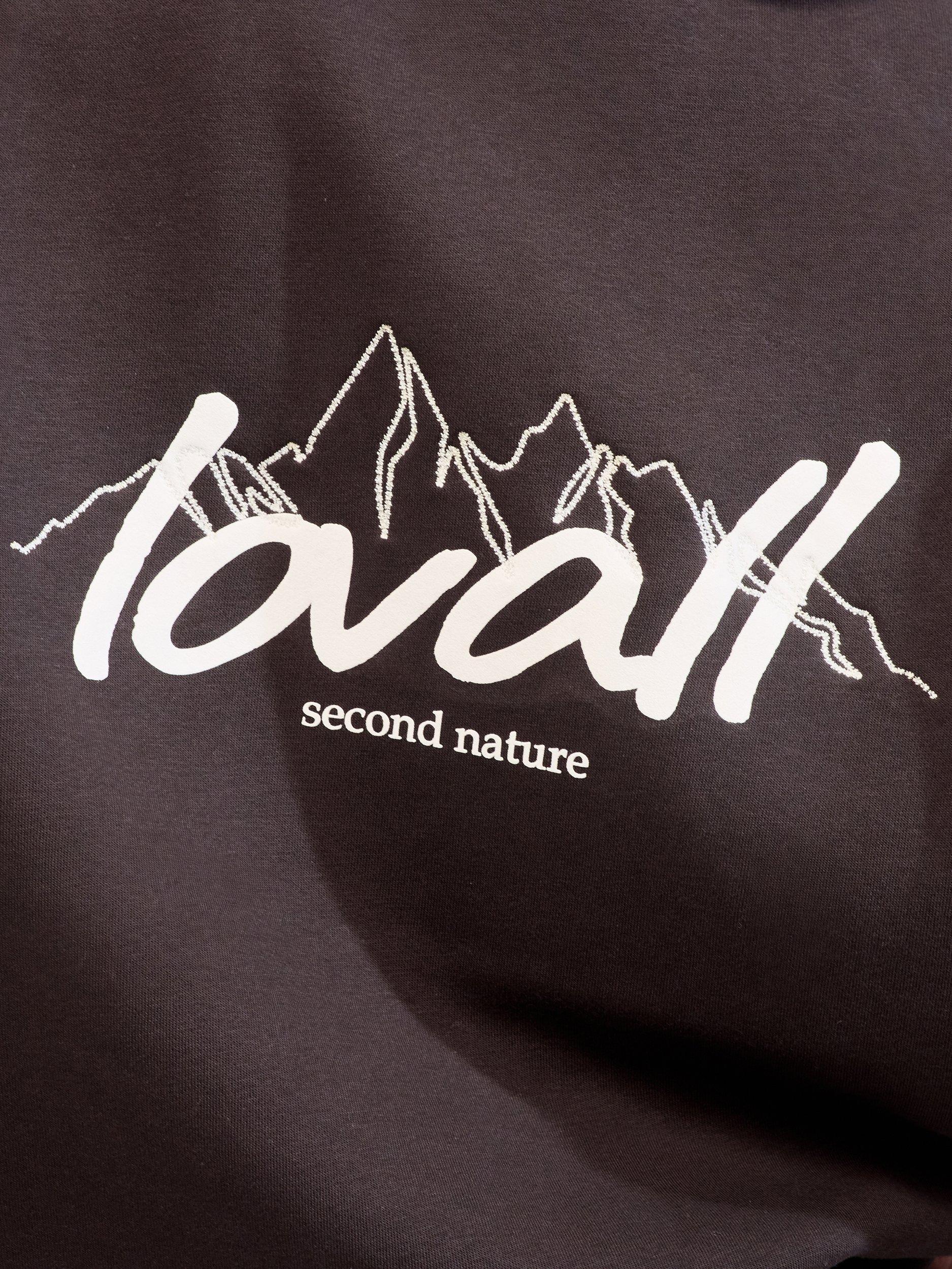 Product image 3 of 5, which shows Lovall ALL SZN Cotton Blend Oversized Sweatshirt, Black Coffee, 6