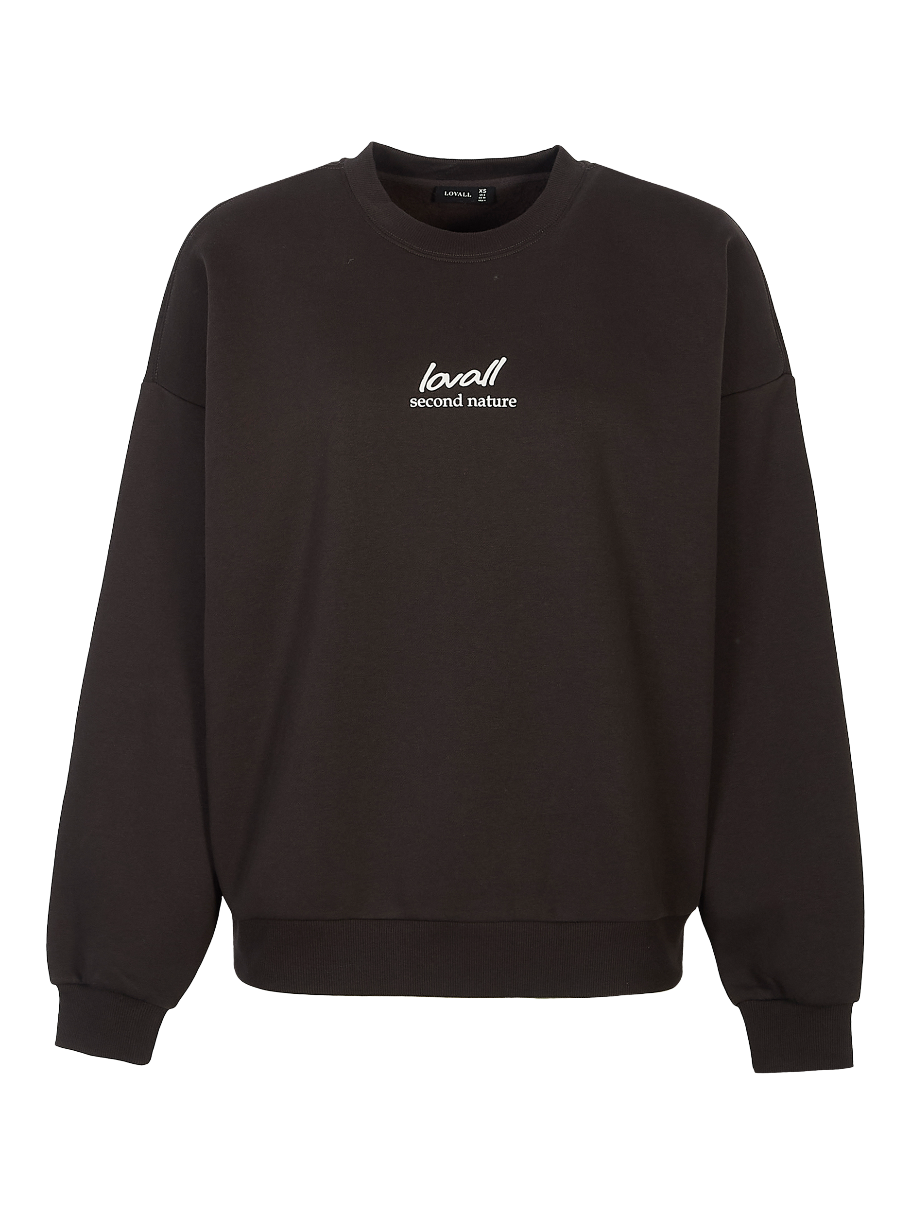 Product image 5 of 5, which shows Lovall ALL SZN Cotton Blend Oversized Sweatshirt, Black Coffee, 6