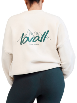 Lovall ALL SZN Organic Cotton Blend Oversized Sweatshirt, Ecru - view 2, Ecru