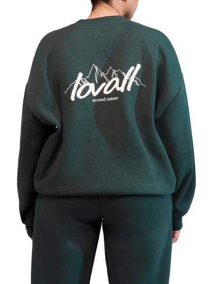 Lovall ALL SZN Cotton Blend Oversized Sweatshirt - view 2, Pine