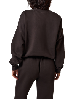 Lovall Cotton Blend Logo Sweatshirt - view 2, Black Coffee