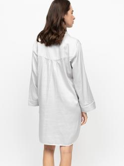 Fable & Eve Victoria Long Sleeve Nightshirt, Silver Grey - view 2, Silver Grey